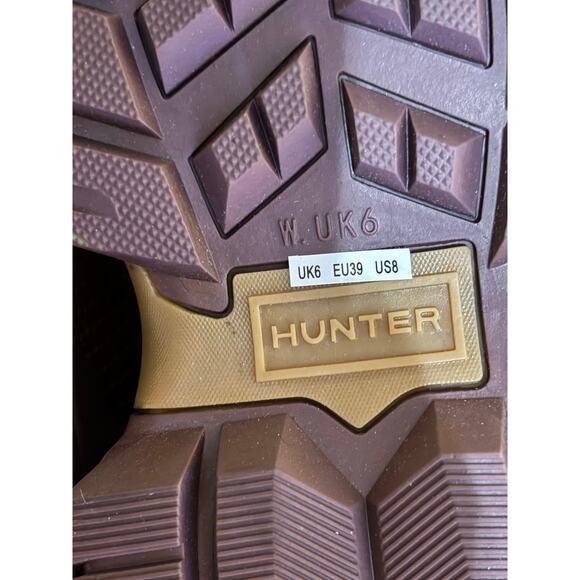 Hunter Wanderer Faux Shearling Waterproof Snow Boots 8 Mawson Creek/Muted Berry - Picture 6 of 6